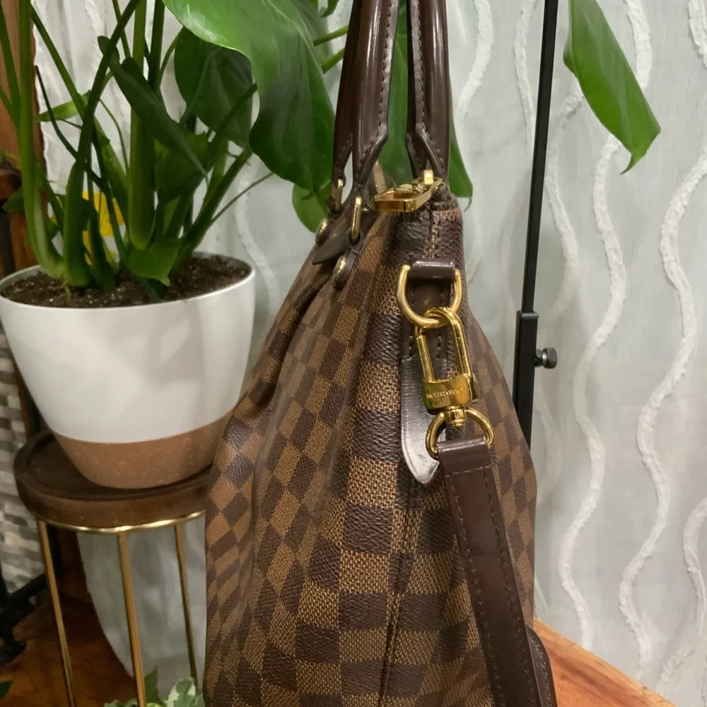 Louis Vuitton Brown Damier Sienna Satchel with Red Cherry Charm Dust Bag - Picture 16 of 17